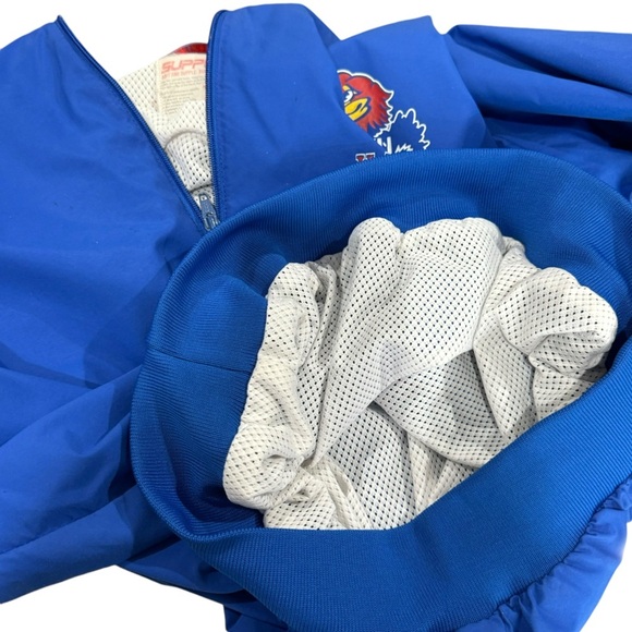 Vintage KU Jacket University of Kansas Jayhawks Swingster Pullover Windbreaker L - Picture 9 of 10